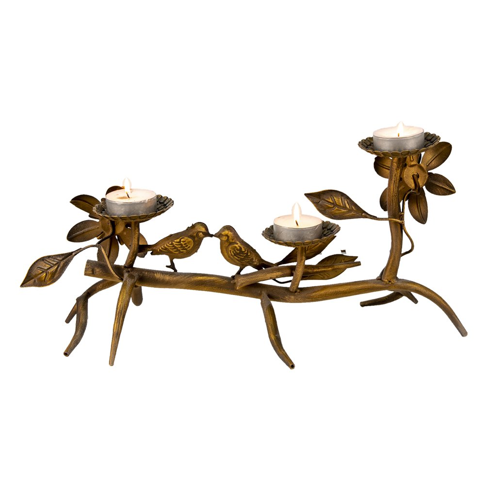 Bougeoir Oiseaux couleur Cuivre