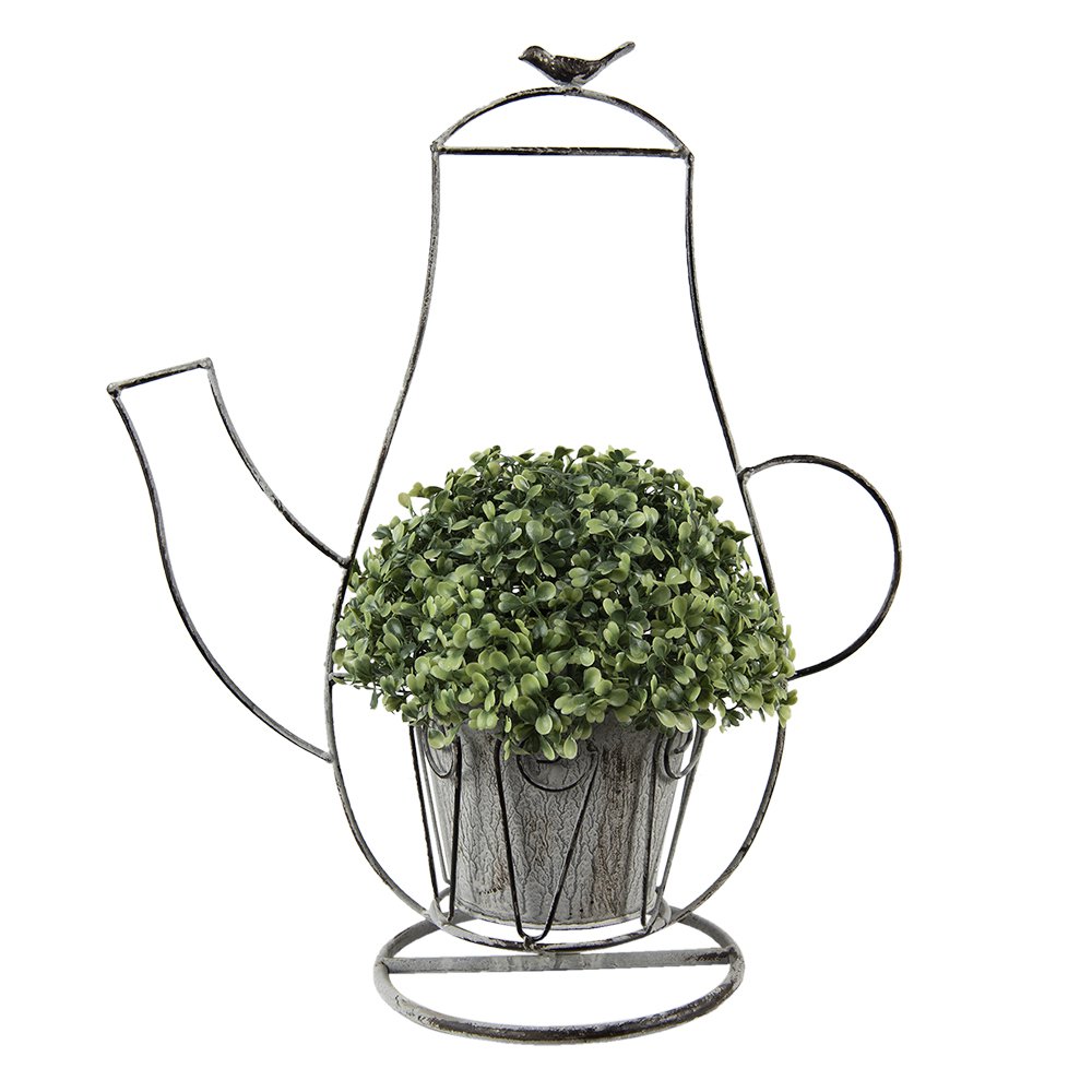 Porte Plantes Cafetière Gris