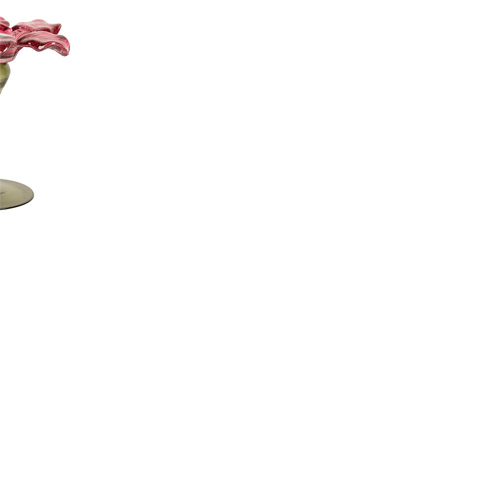 Photophore fleur en verre