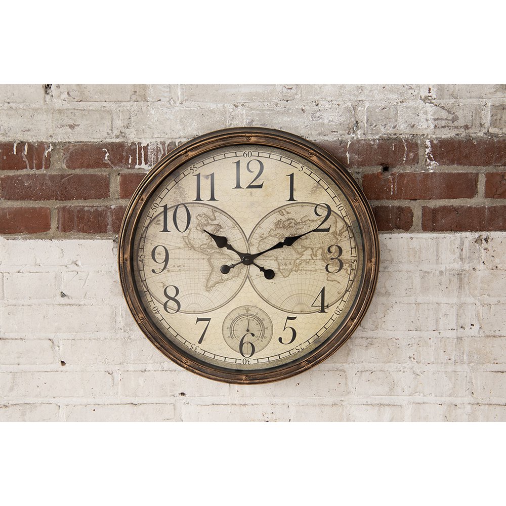 Horloge murale impression carte du monde