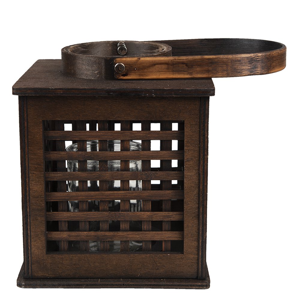 Lanterne/Bougeoir - Bambou - Brun