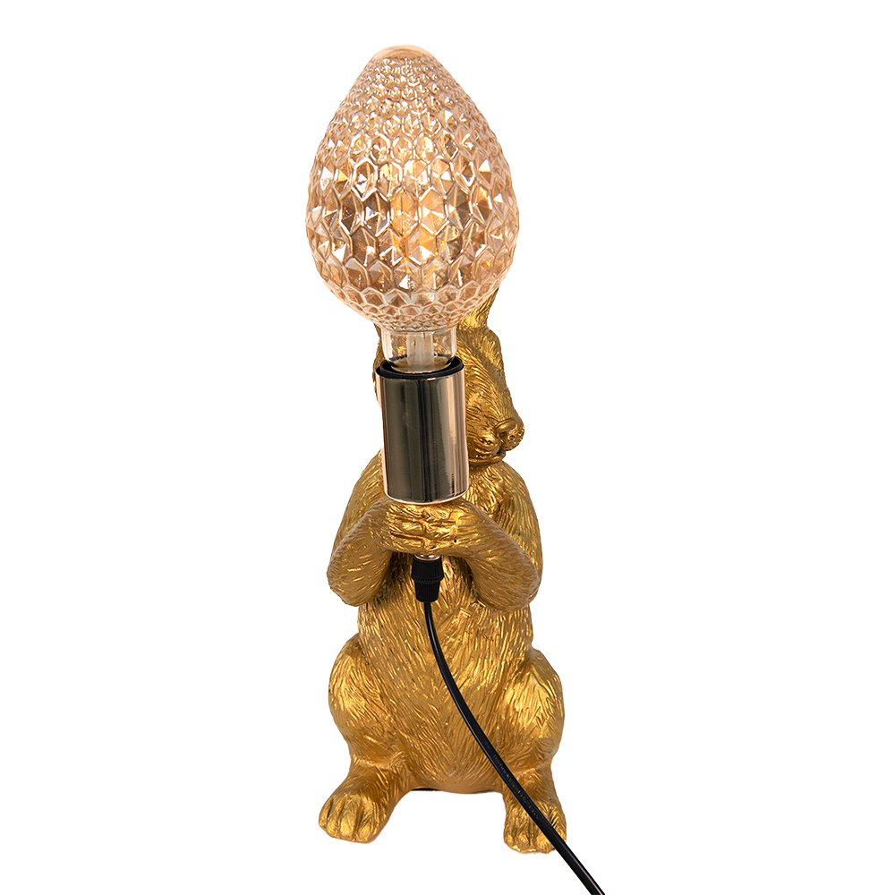 Lampe lapin Couleur or