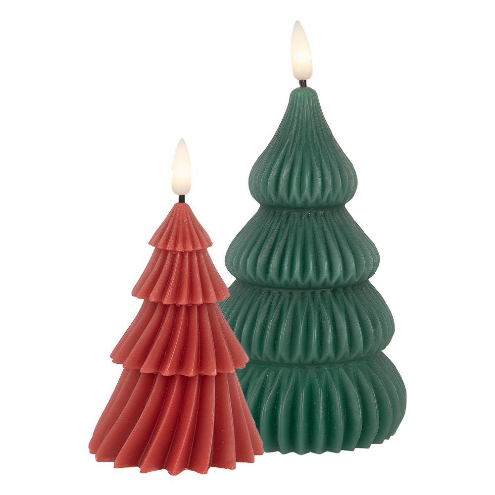 Bougie avec LED Ø 8x17 cm / 2xaa