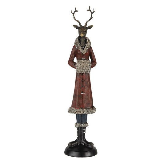 Sculpture Cerf rouge