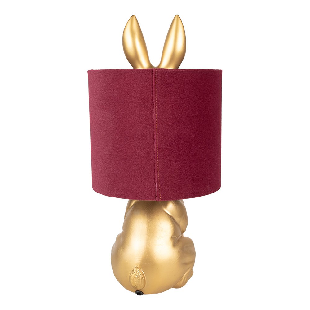 Lampe à poser Lapin - Doré/Bordeaux