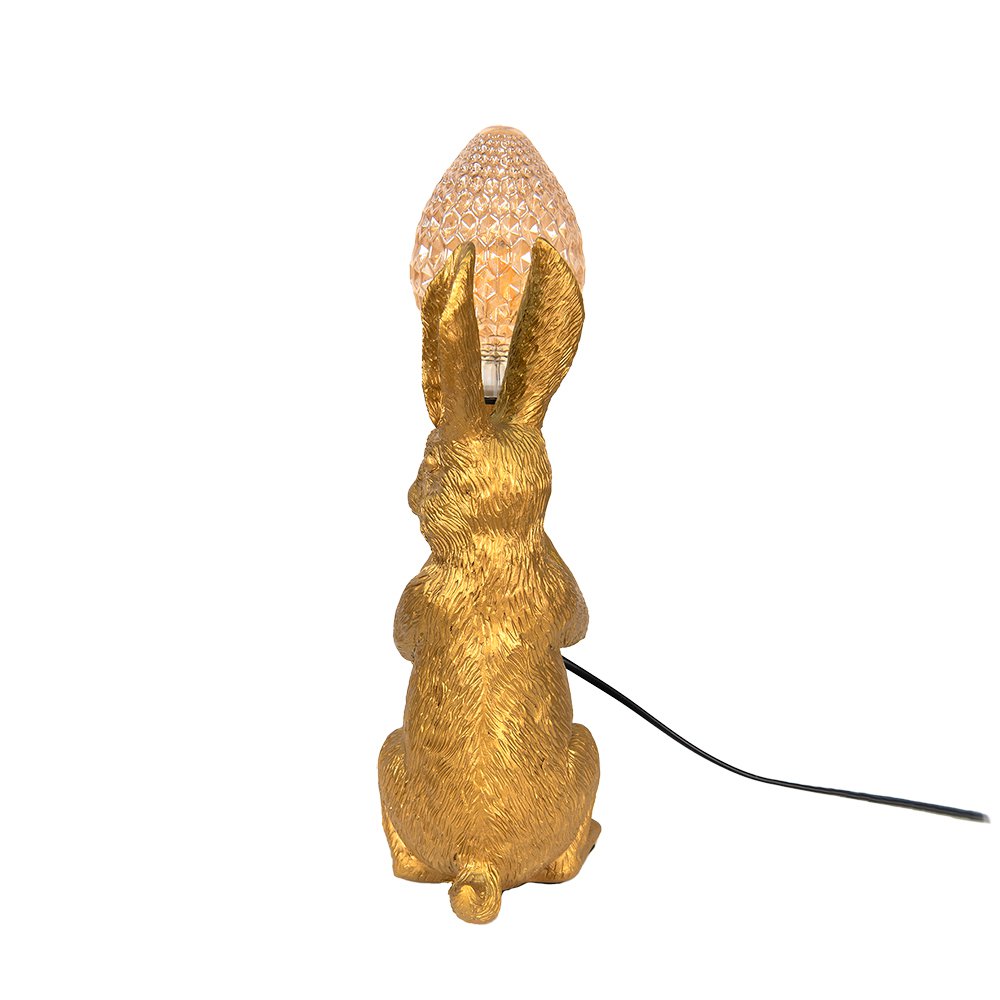 Lampe lapin Couleur or