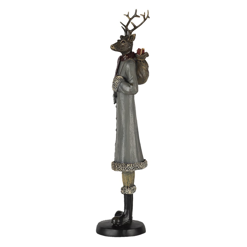 Statue Cerf Gris