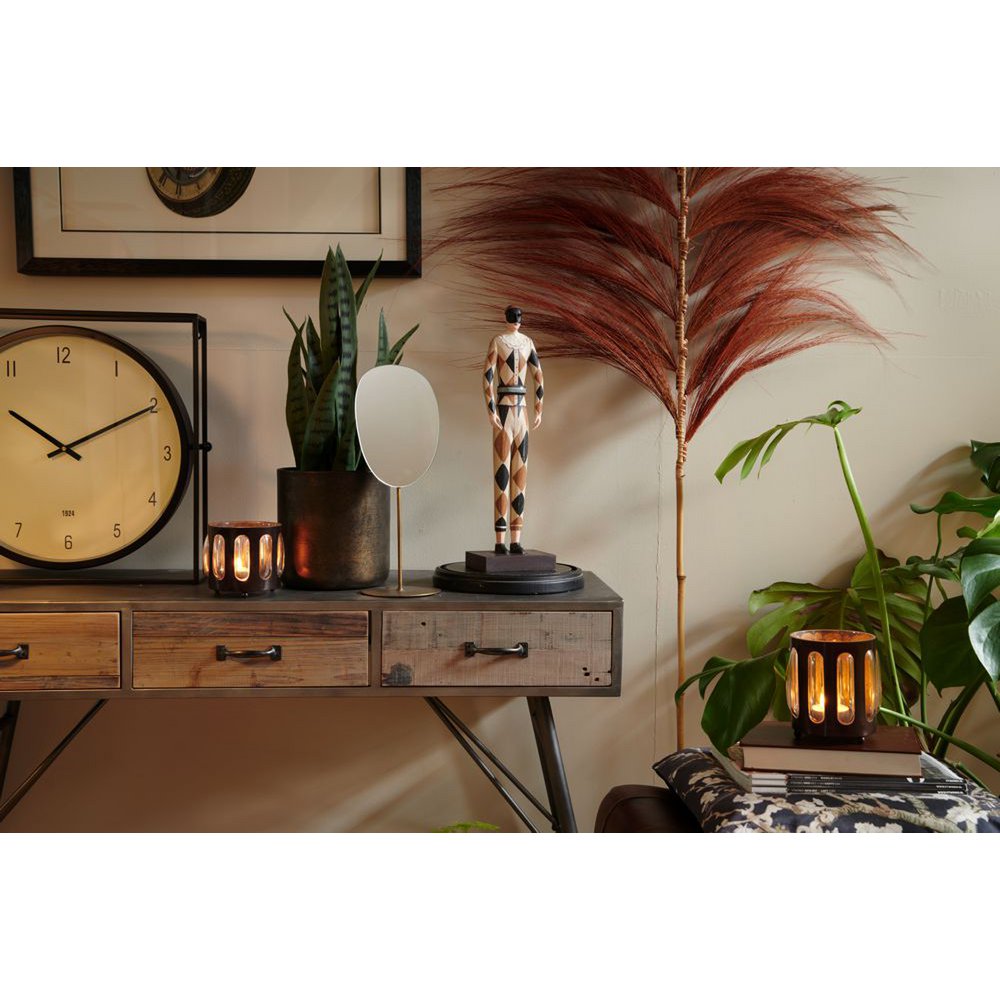 Photophore - Métal - Brun