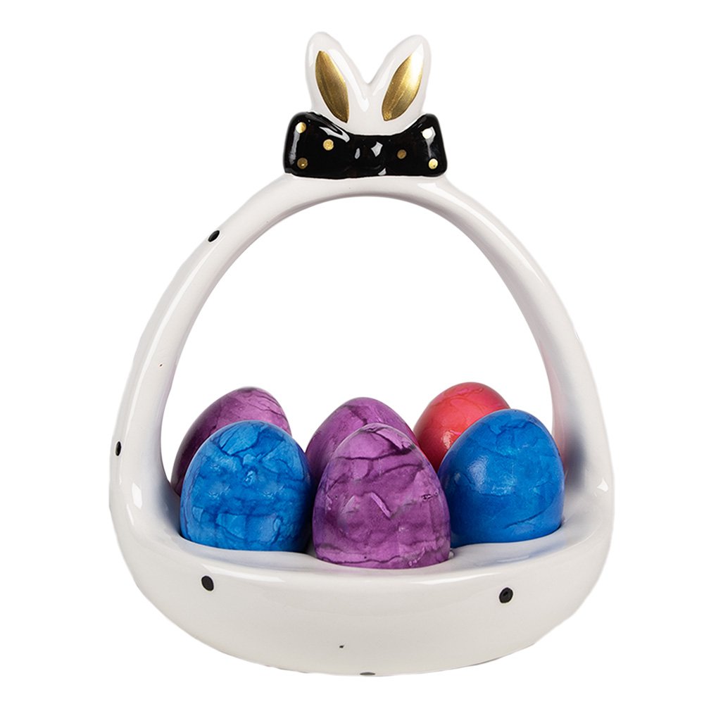 Plat de présentation Lapin - Céramique - Noir/Blanc