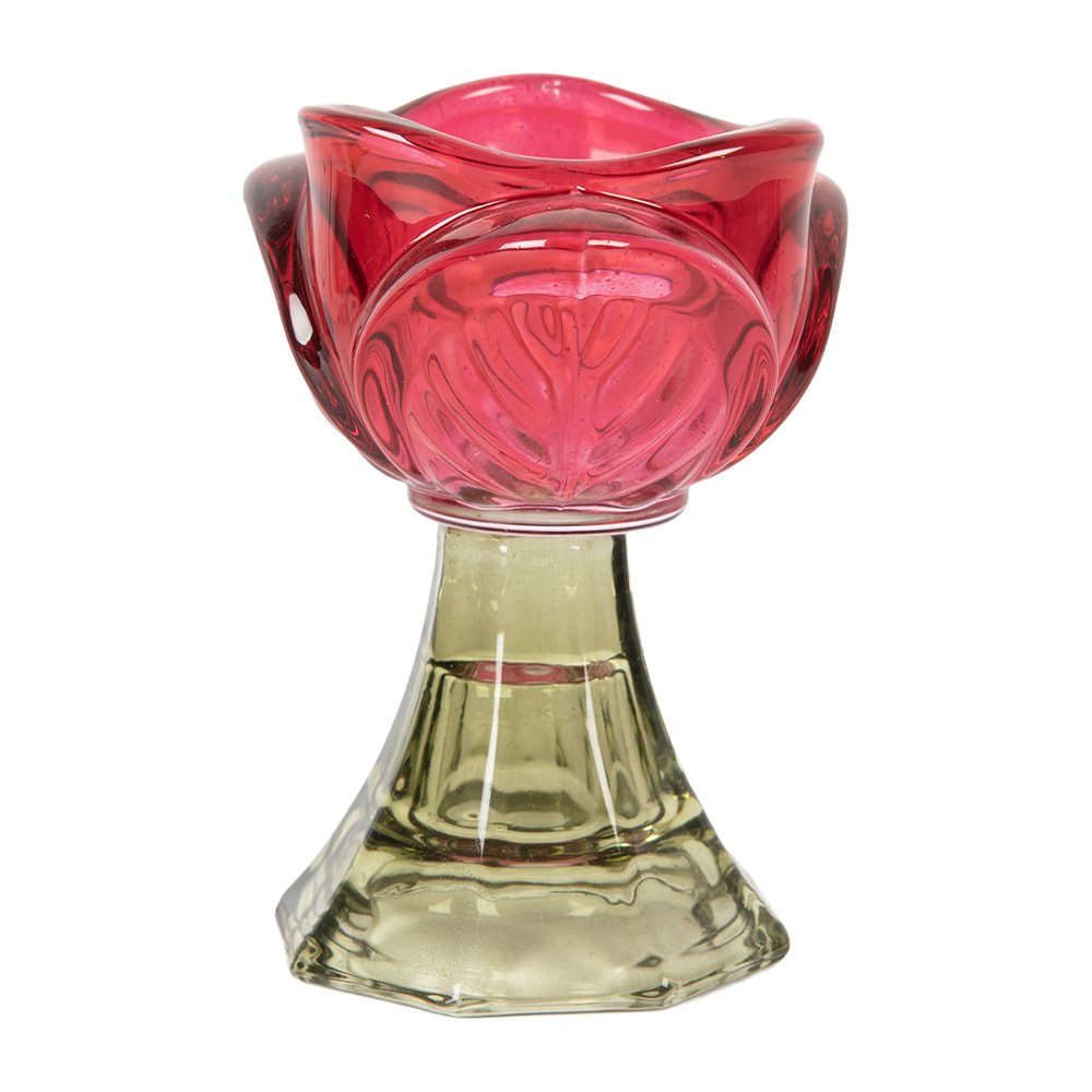 Photophore fleur en verre