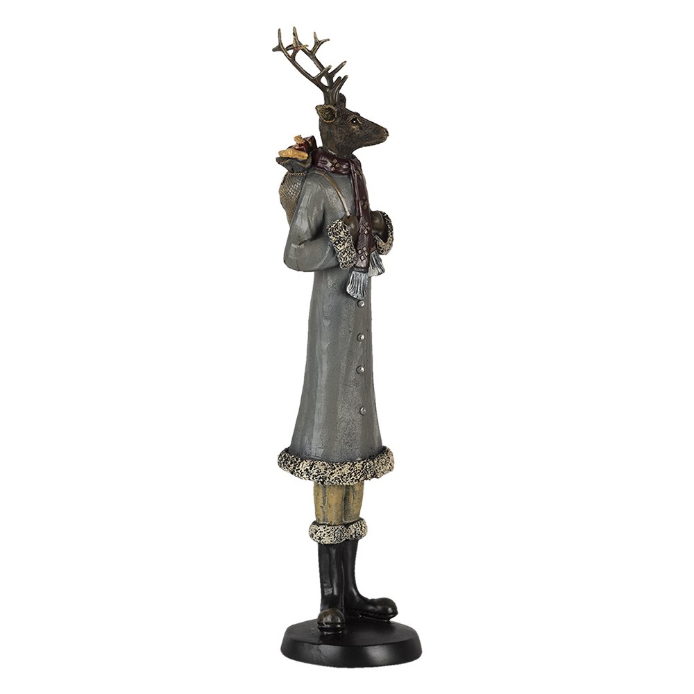 Statue Cerf Gris