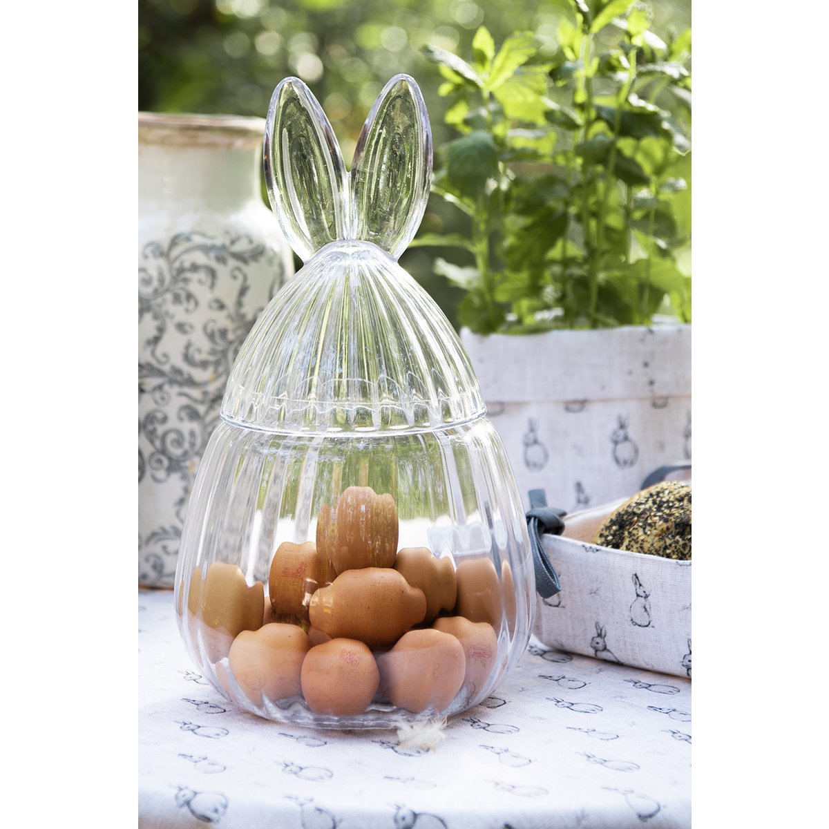 Bonbonnière  Lapin en verre Transparent