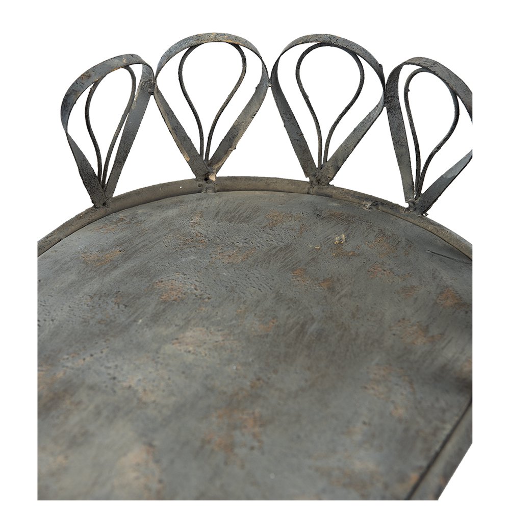 Étagère de décoration et rangement - Gris - Fer