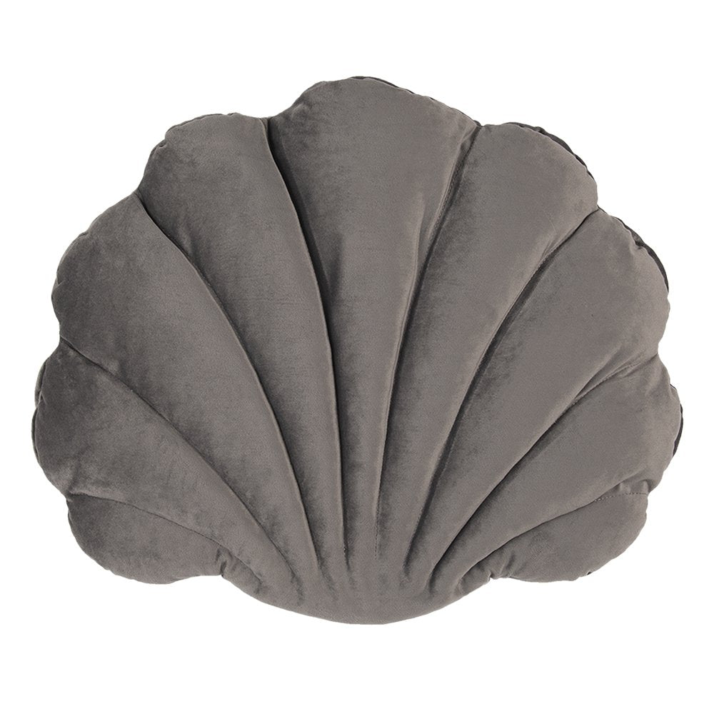 Coussin forme coquillage - gris