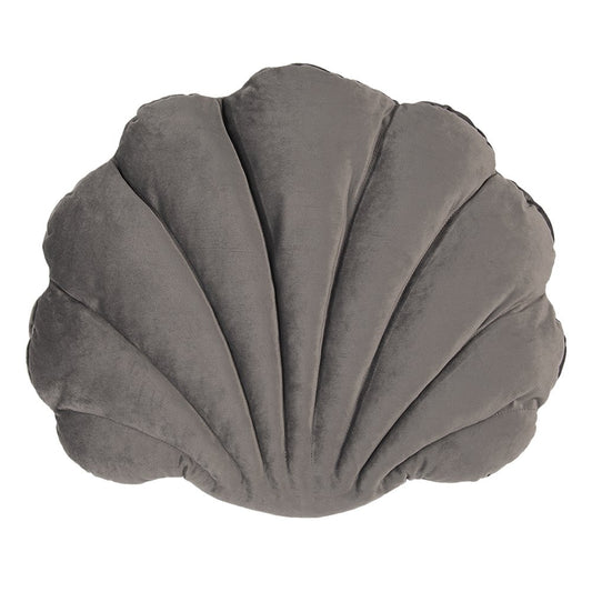 Coussin forme coquillage - gris
