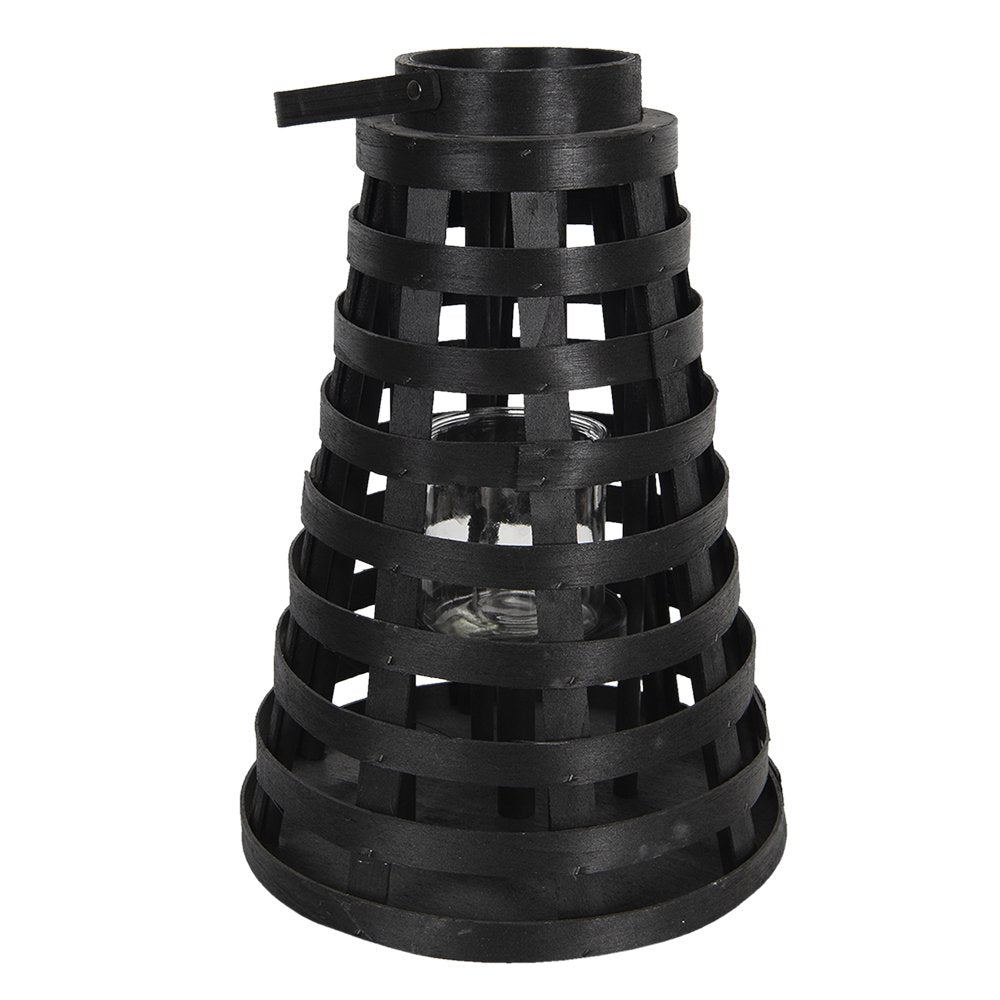 Lanterne en Bambou noir conique