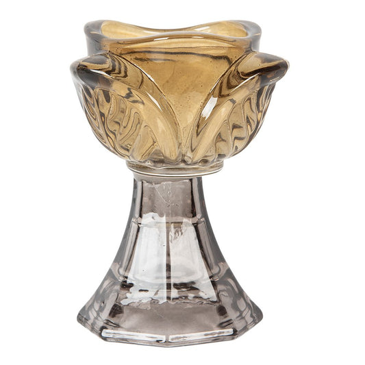 Photophore fleur en verre