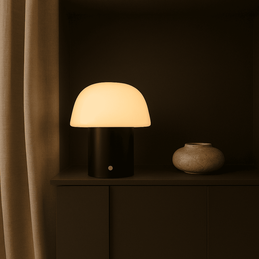 Lampe à poser noire sans fil