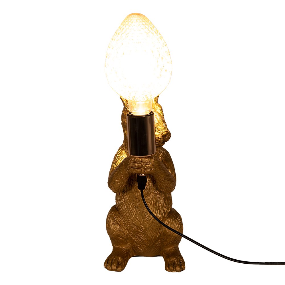 Lampe lapin Couleur or