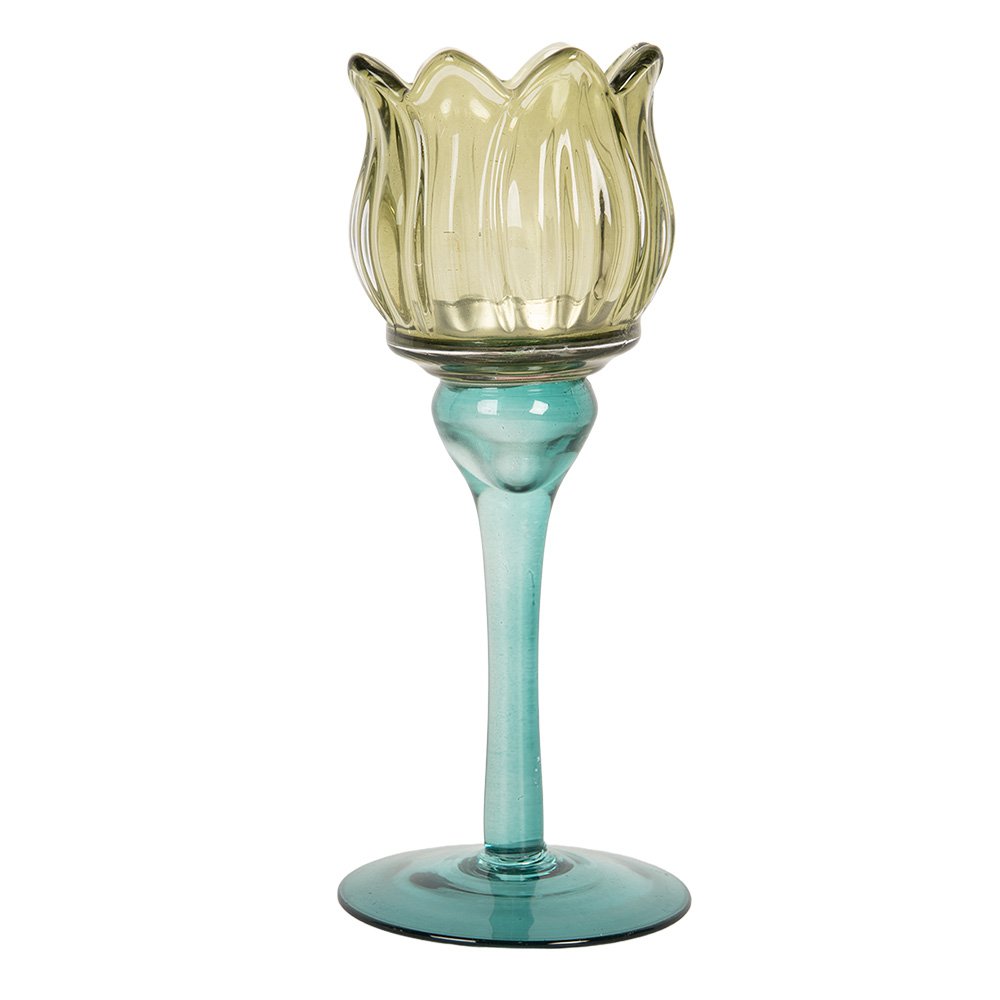 photophore fleur en verre