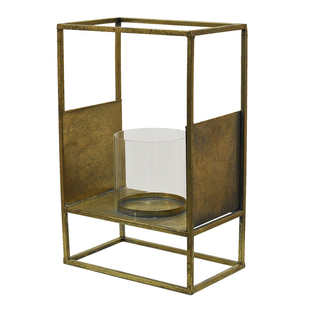 Lanterne en Métal couleur or