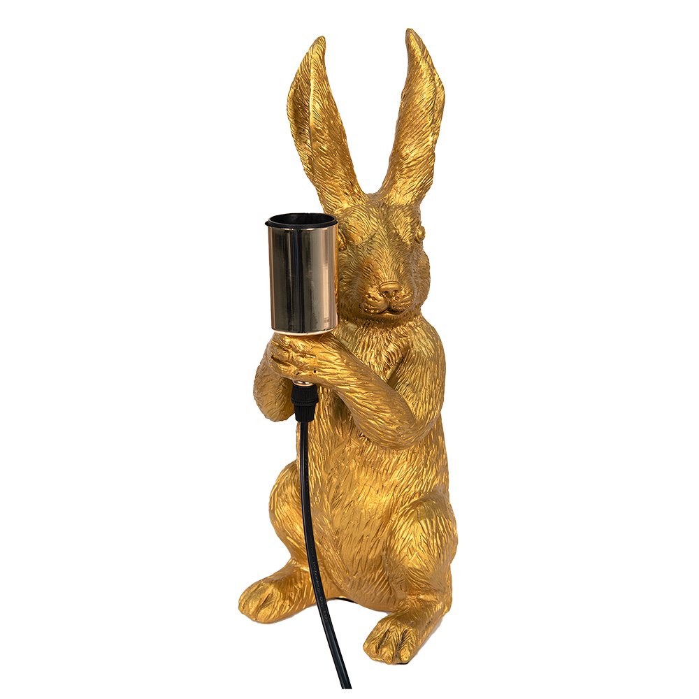 Lampe lapin Couleur or