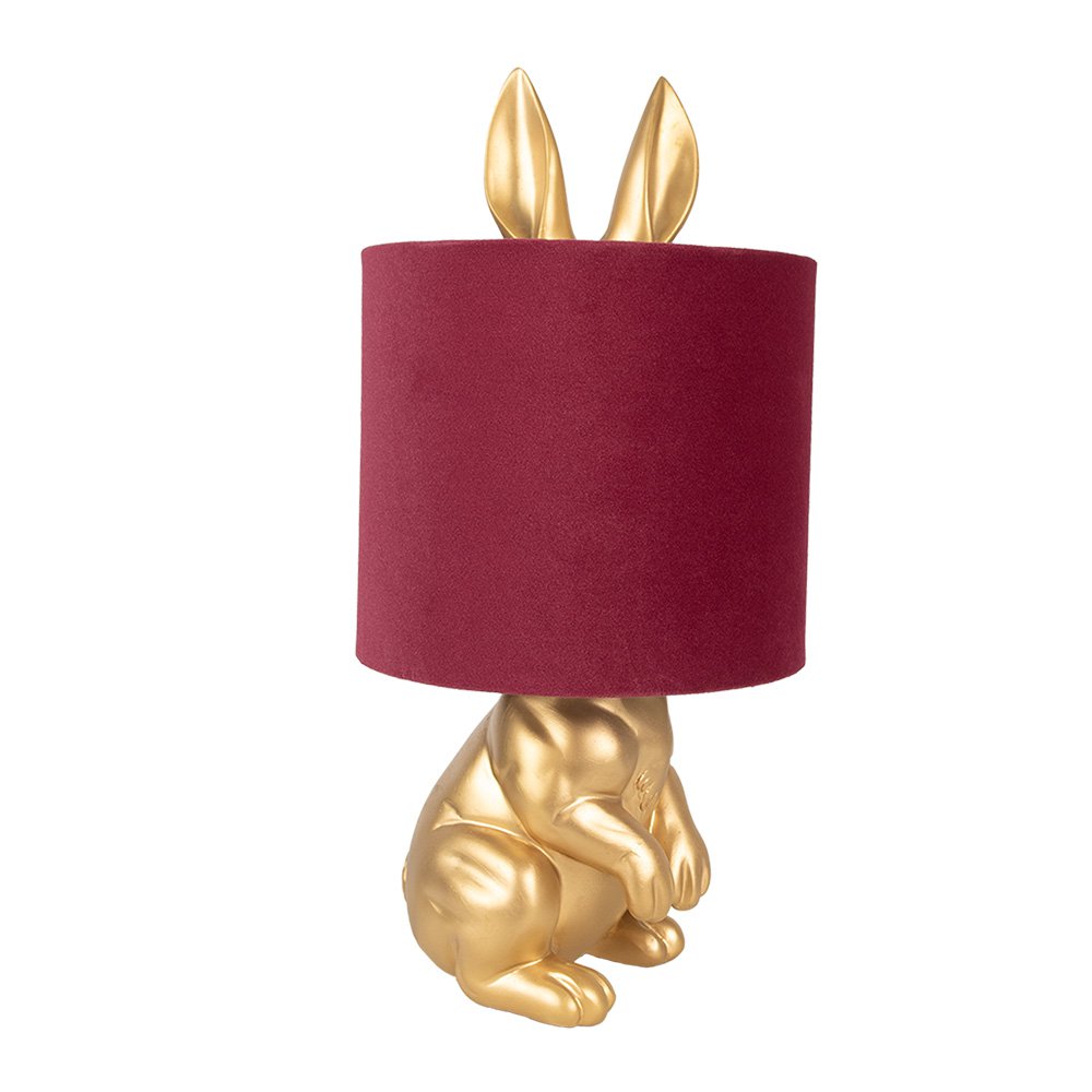 Lampe à poser Lapin - Doré/Bordeaux