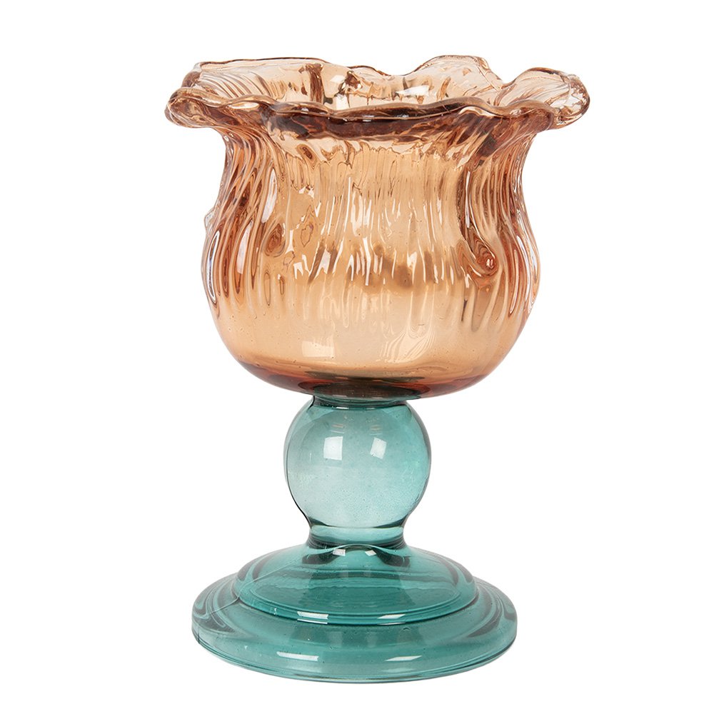 Photophore fleur en verre