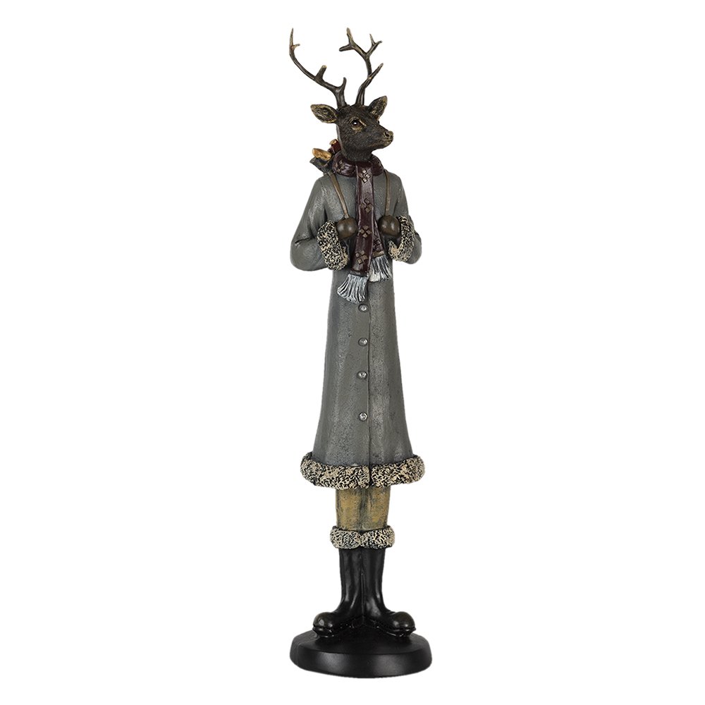 Statue Cerf Gris
