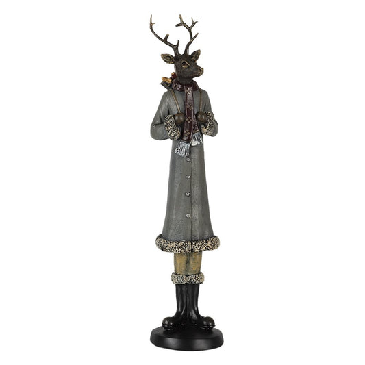 Statue Cerf Gris