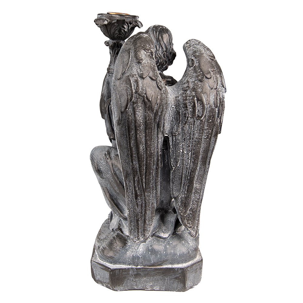 Bougeoir ange Gris