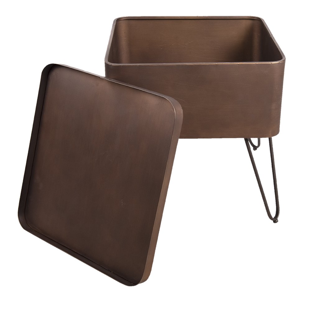 Table d'appoint industrielle couleur cuivre