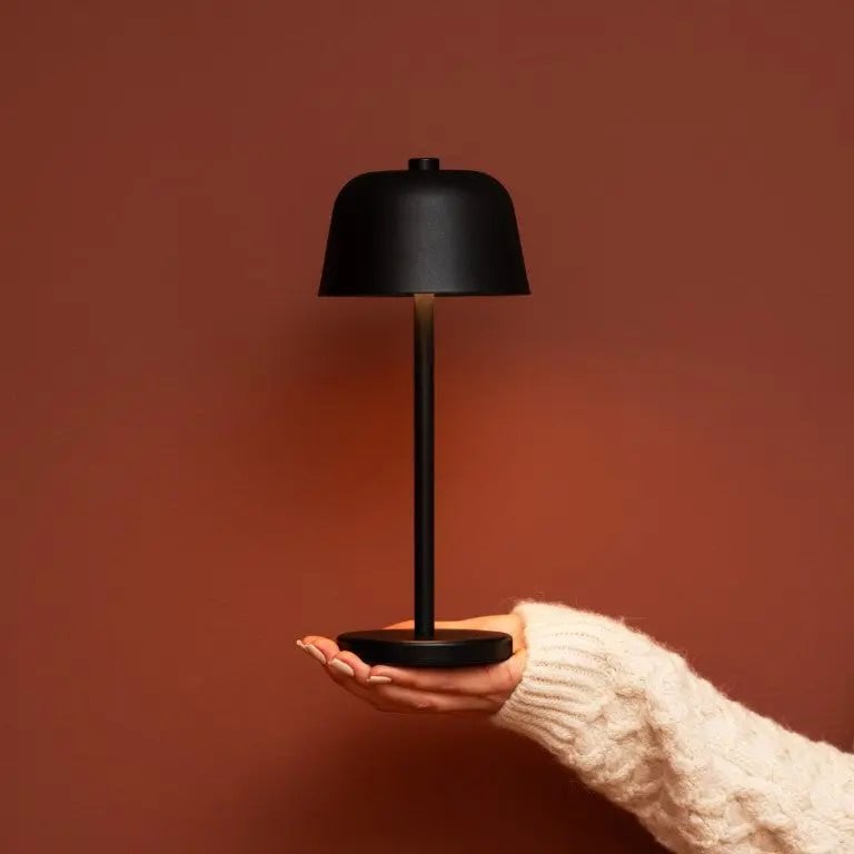 Lampe de table rechargeable noire