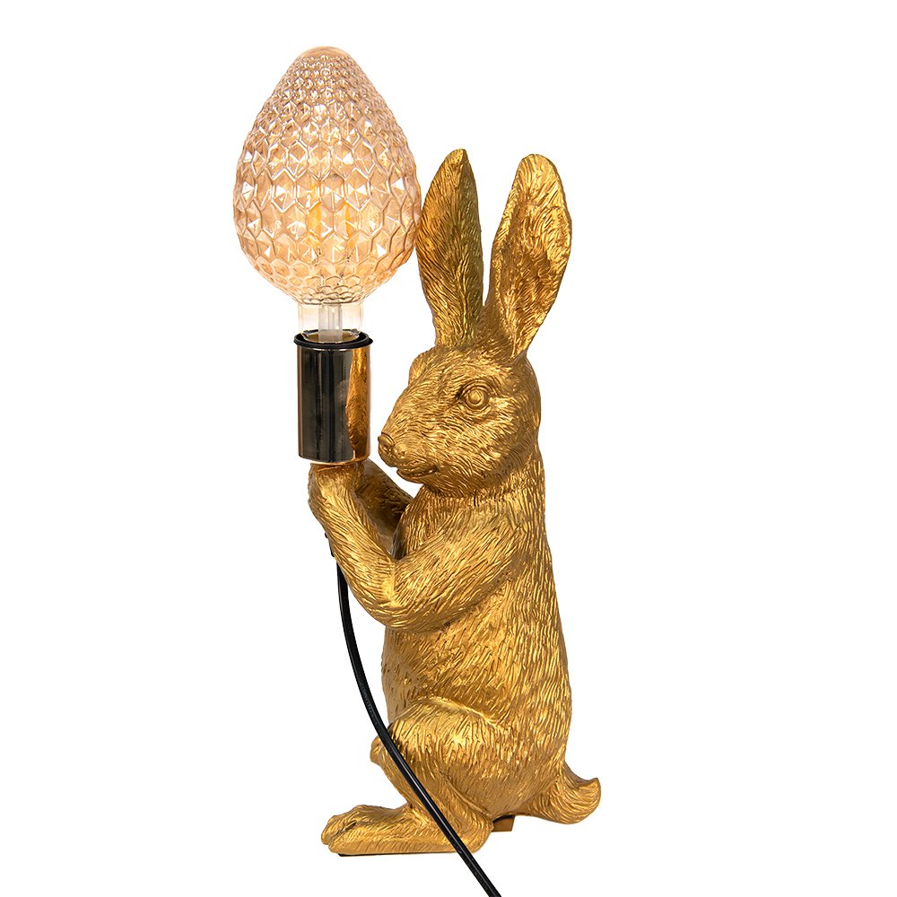 Lampe lapin Couleur or