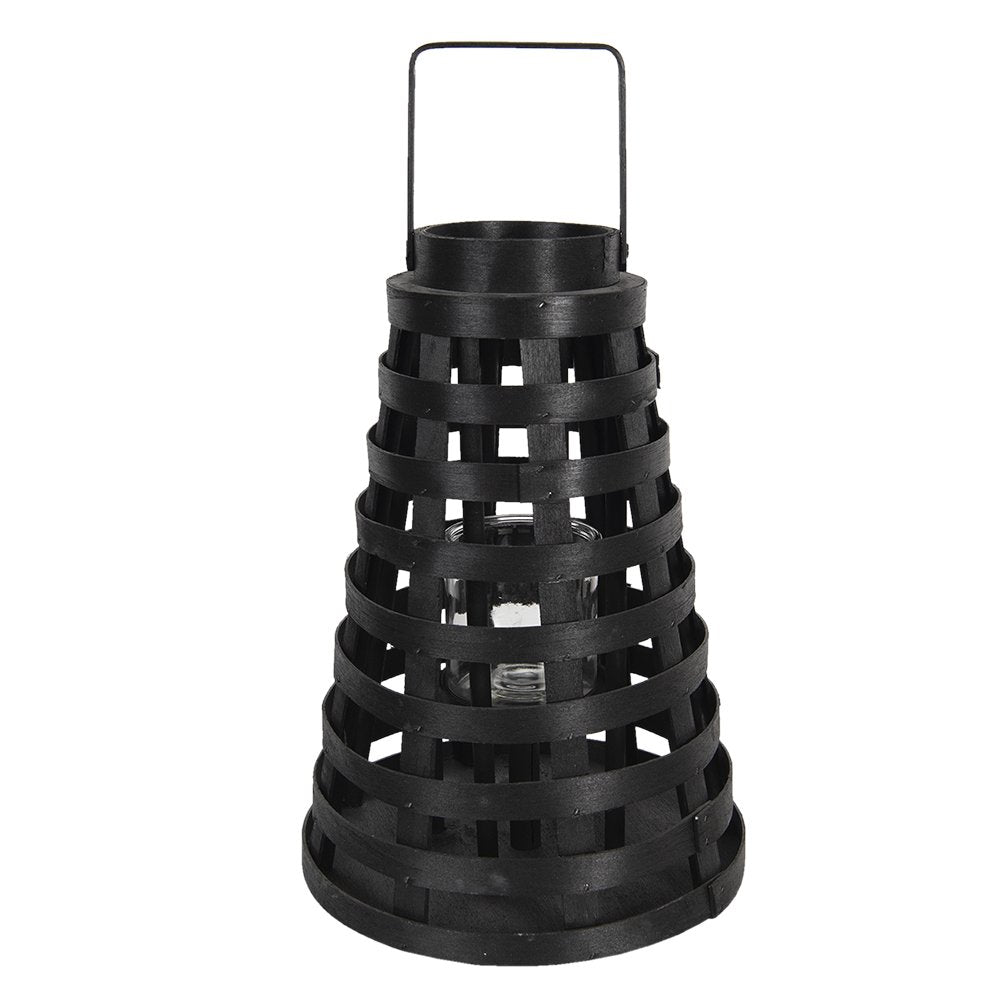 Lanterne en Bambou noir conique