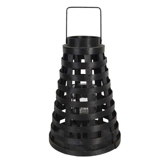 Lanterne en Bambou noir conique