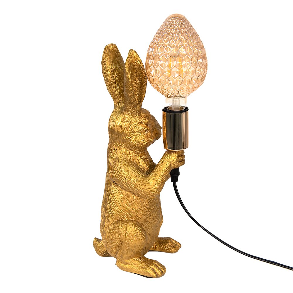 Lampe lapin Couleur or
