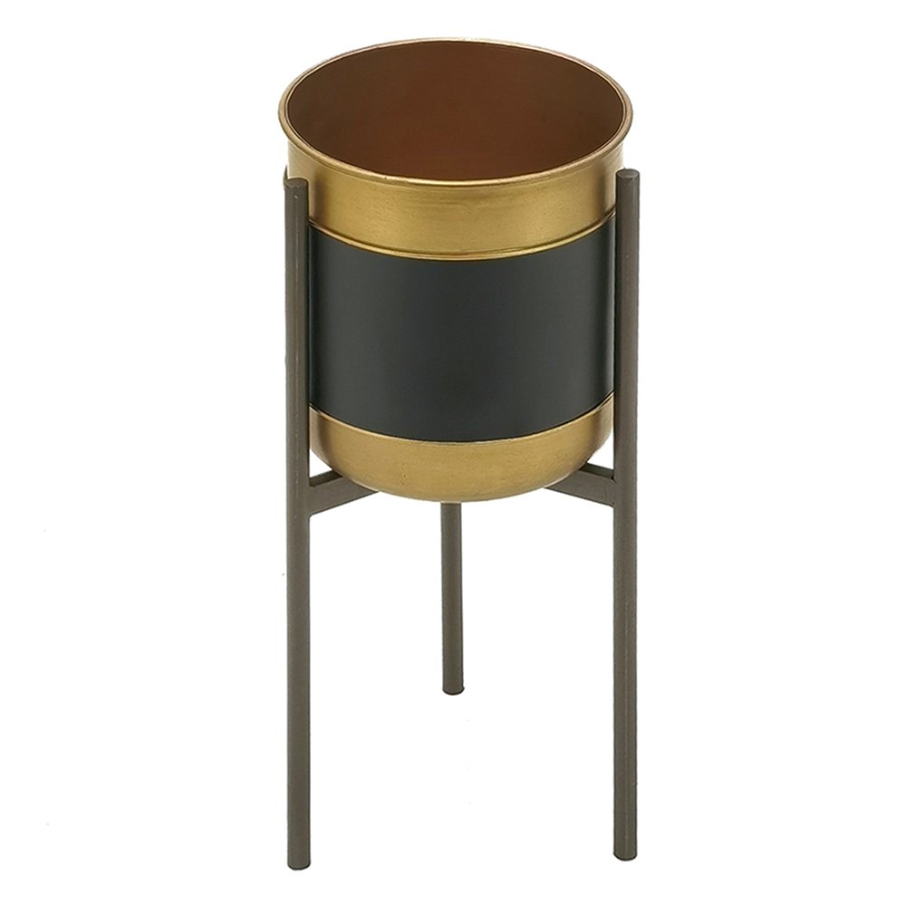 Pot de fleurs - noir doré