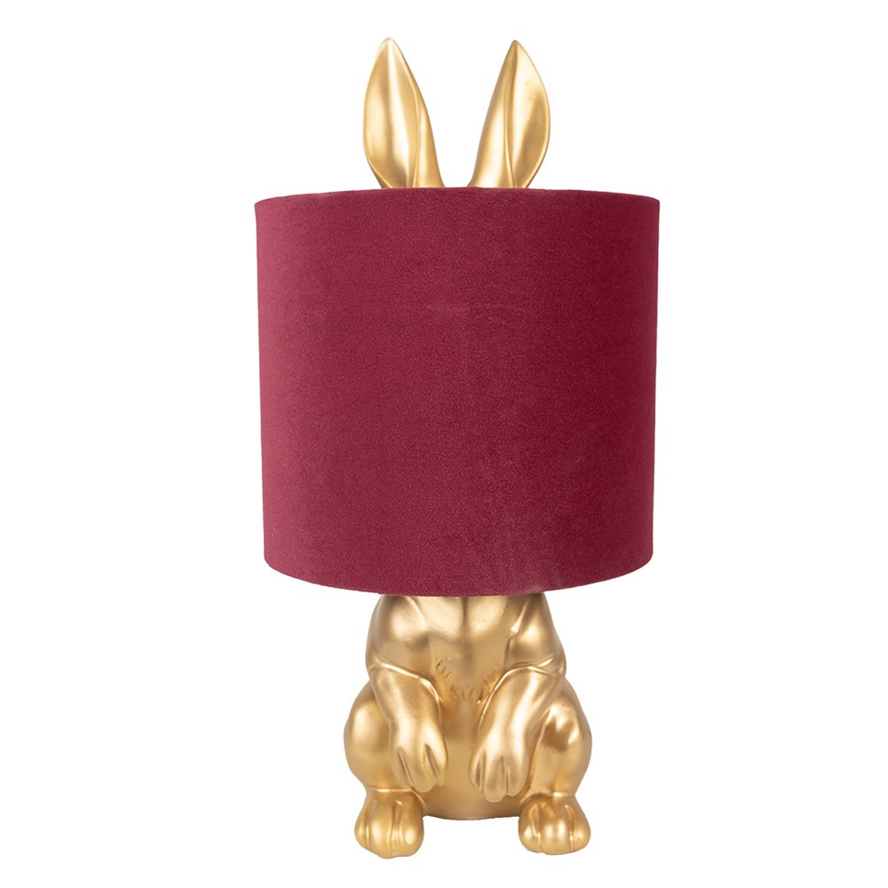 Lampe à poser Lapin - Doré/Bordeaux