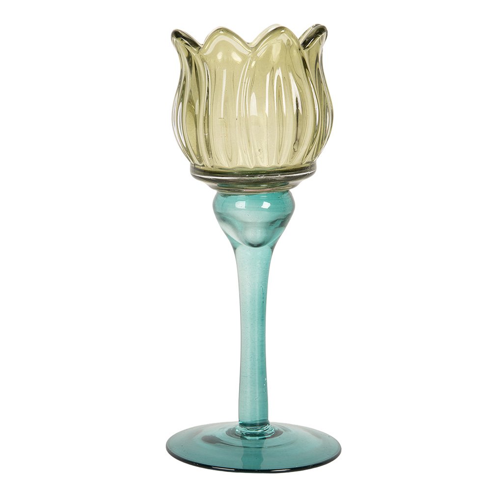 photophore fleur en verre